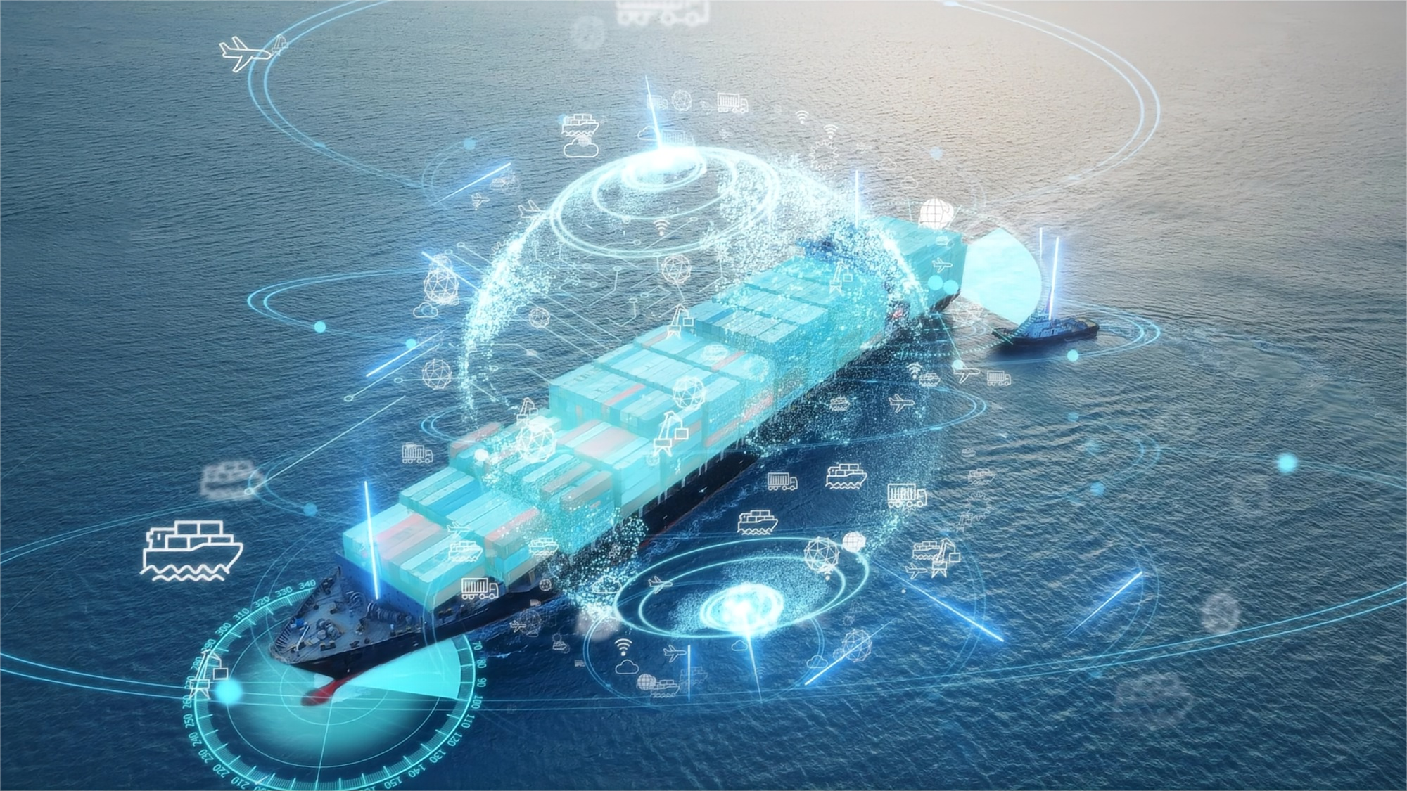 Logistics comparison table showing air and sea freight options