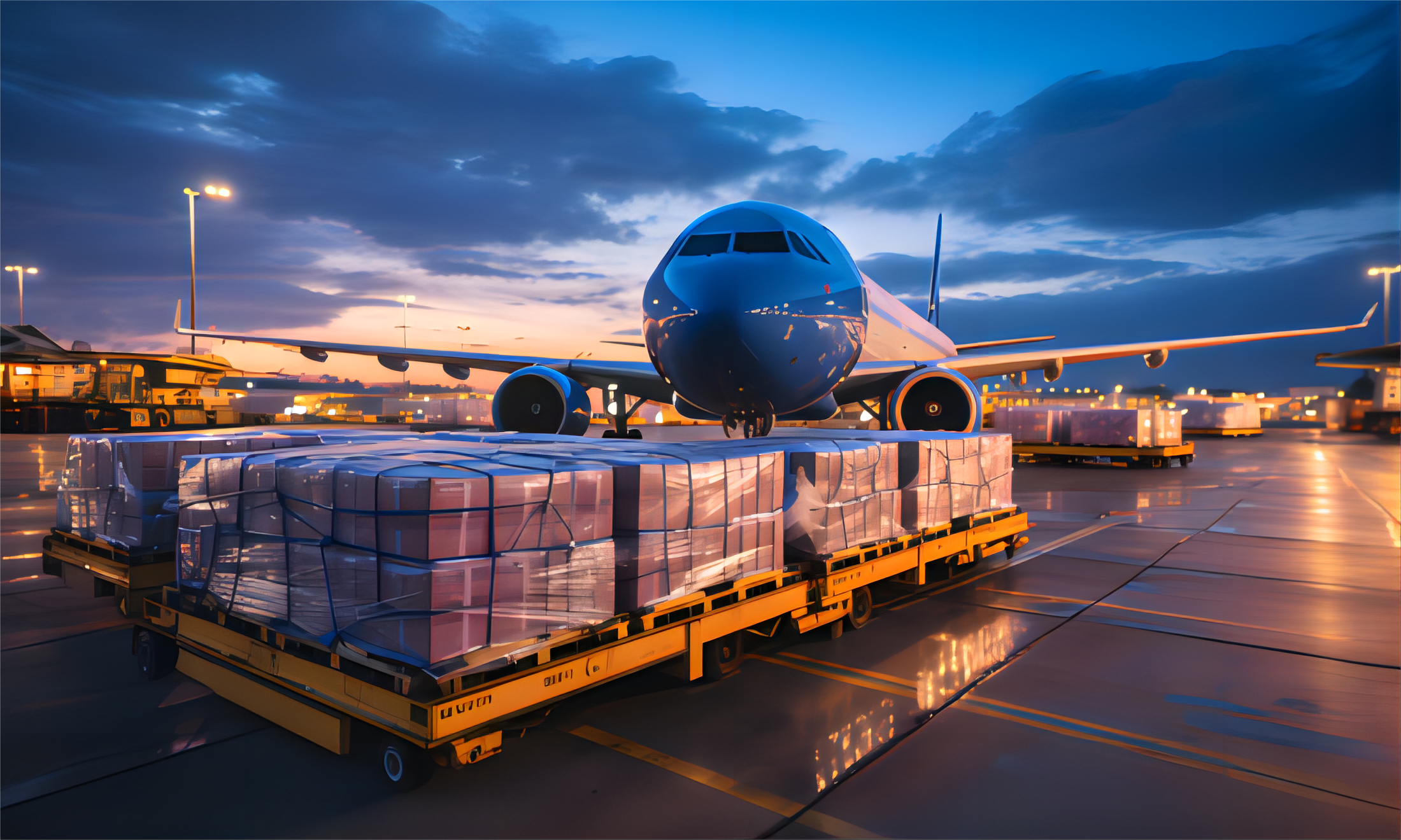 Comparison table showing air vs sea freight logistics