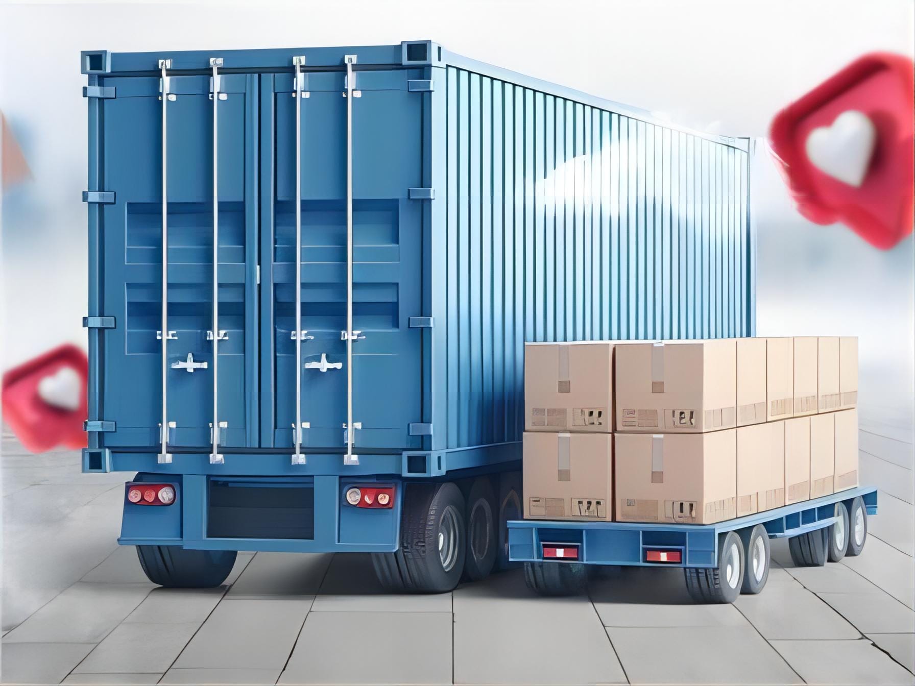 Cargo ship and airplane representing global freight forwarding services.