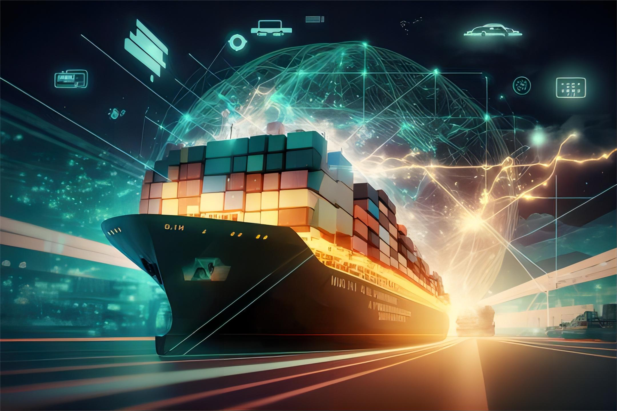 Global freight logistics network map
