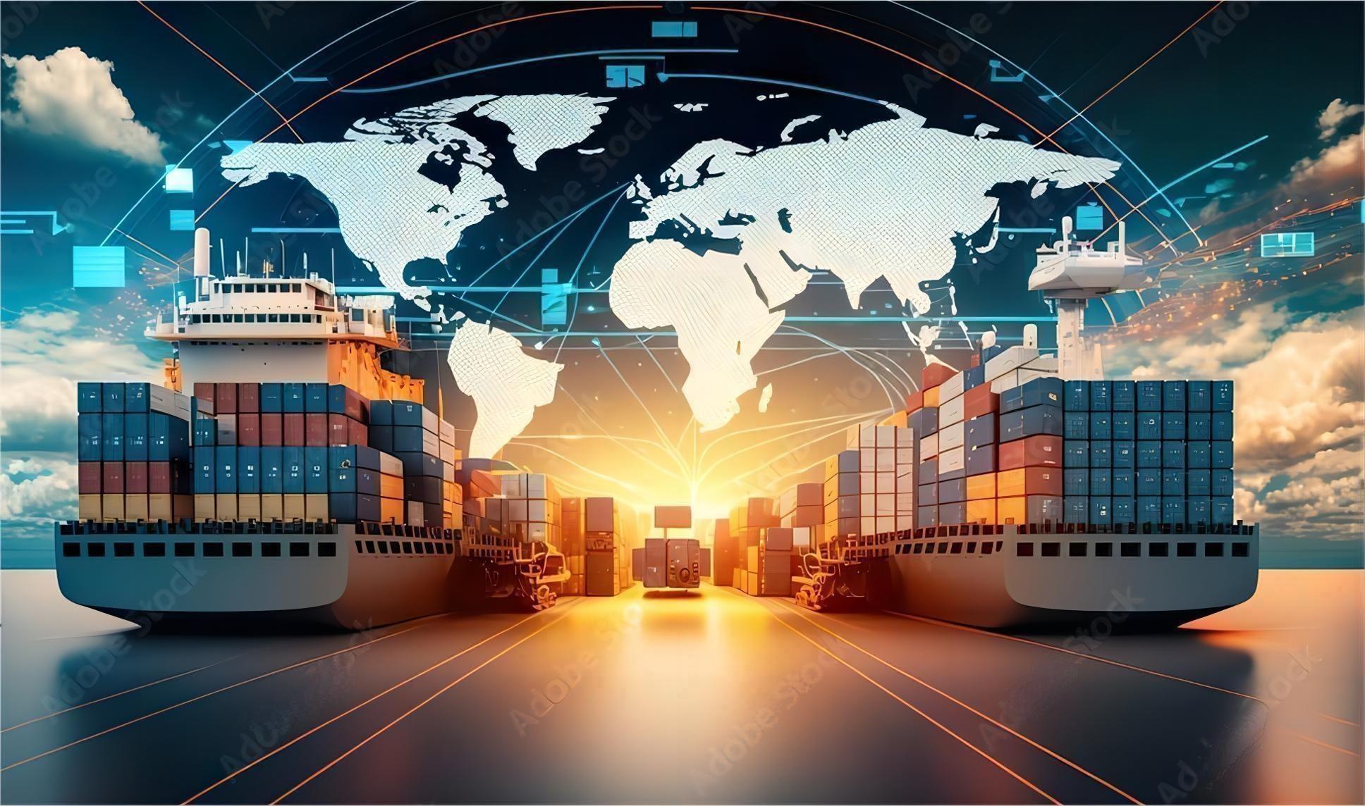 Air cargo logistics operations at a busy international airport