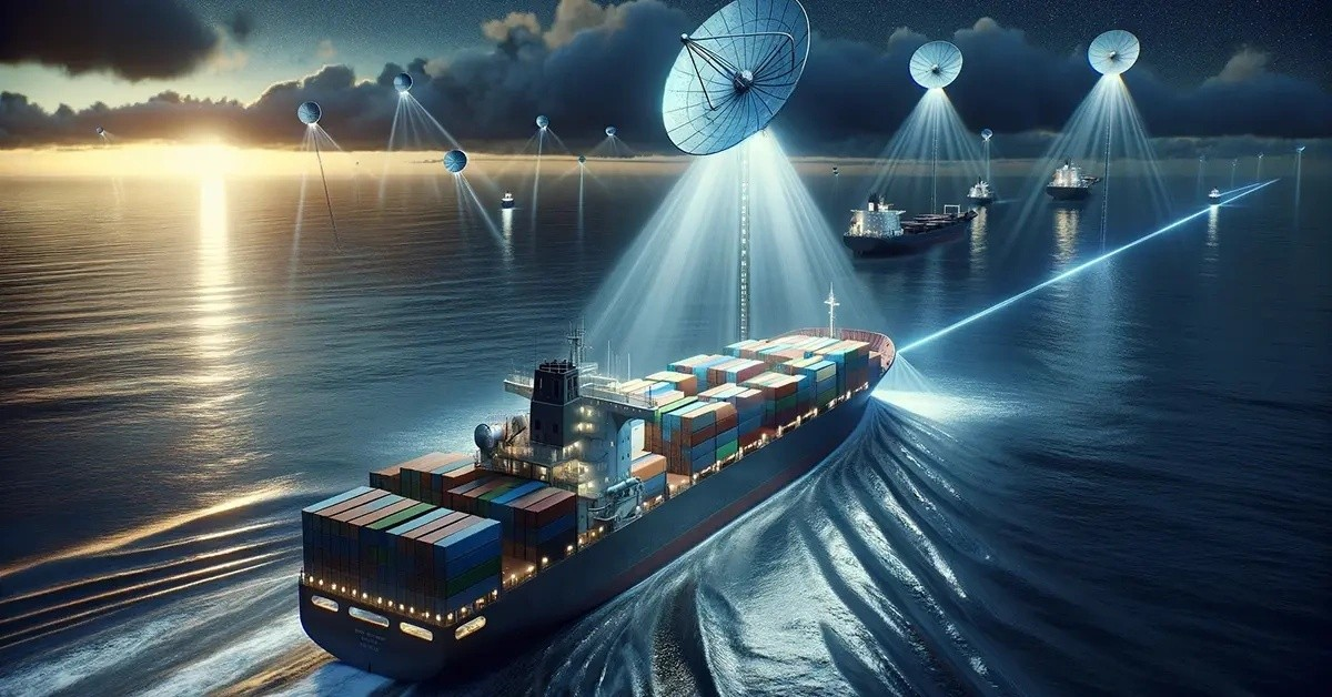 Logistics network diagram showing China to USA flow