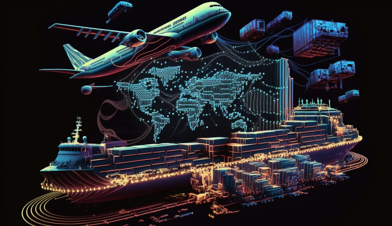 Logistics professional reviewing air freight documentation