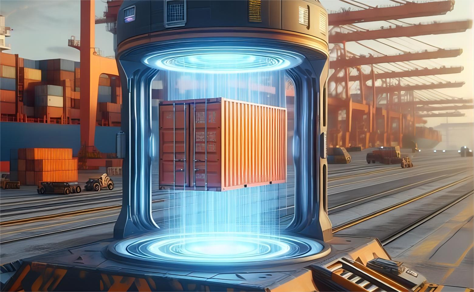 International logistics and global shipping container yard