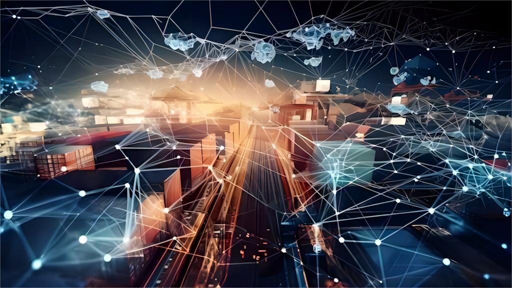 Logistics manager checking supply chain data